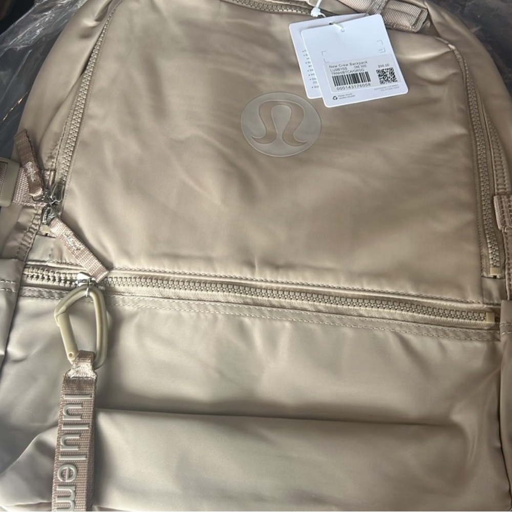 Lululemon athletica New Crew Backpack 22L unisex school workout sand brown - Picture 4 of 6